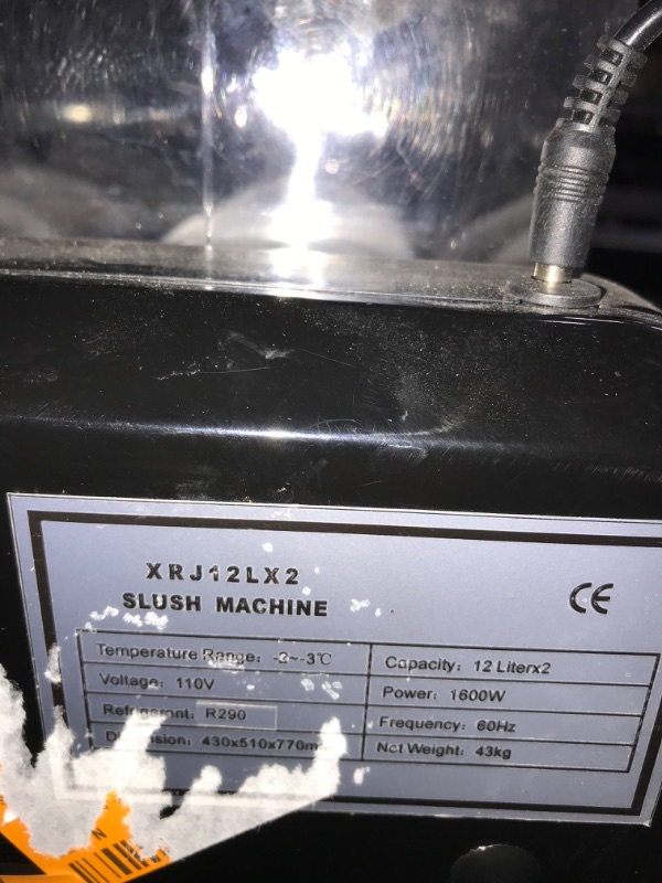 Photo 6 of *PARTS ONLY**MISSING PIECES// TESTED NO POWERS** Kolice Commercial Frozen Beverage Making Machine, ice Slush Machine, 2x12L Tanks Summer Drink Slushie Machine, Restaurant Beverage Equipment
