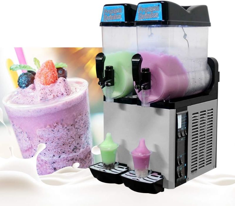 Photo 1 of *PARTS ONLY**MISSING PIECES// TESTED NO POWERS** Kolice Commercial Frozen Beverage Making Machine, ice Slush Machine, 2x12L Tanks Summer Drink Slushie Machine, Restaurant Beverage Equipment
