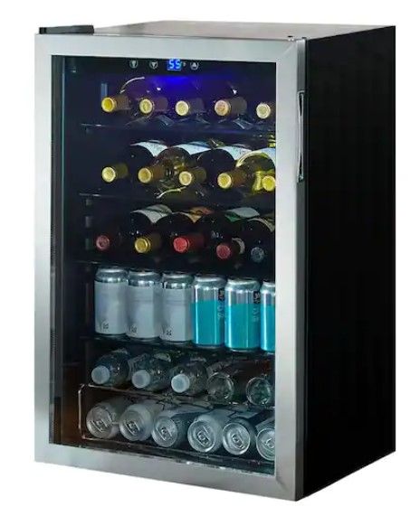 Photo 1 of 4.3 Cu. ft. Wine and Beverage Cooler in Stainless Steel
