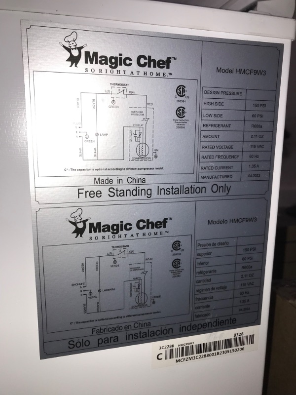 Photo 4 of *DOESN'T GET COLD** 8.7 cu. ft. Manual Defrost Chest Freezer in White
