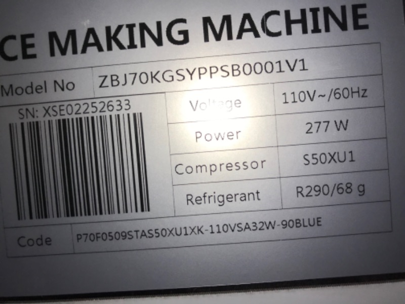 Photo 3 of *POWERS ON BUT CANT FULLY TEST** 19 lb. Bin Stainless Steel Freestanding Ice Maker Machine with 130 lb. 24 Hour Commercial Ice Maker in Silver
