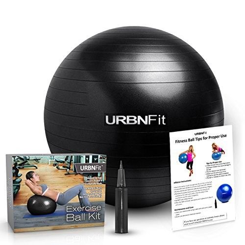 Photo 1 of * used * 
URBNFit Exercise Ball - Yoga Ball for Workout Pregnancy Stability - AntiBurst Swiss Balance Ball w/ Pump -