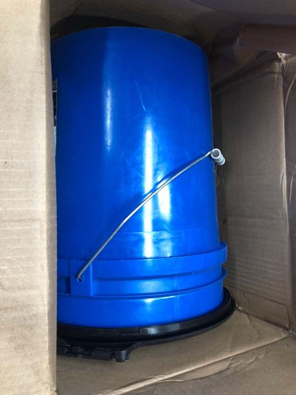 Photo 1 of Camco Portable Toilet with Seat and Cover, 5 Gallons, Blue (41549)