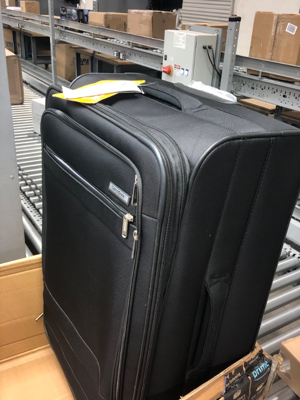 Photo 2 of Samsonite Aspire DLX Softside Expandable Luggage with Spinner Wheels, Checked-Large 29-Inch, Black Checked-Large 29-Inch Black