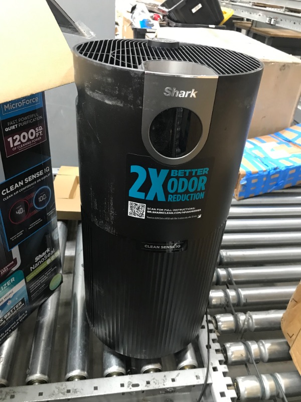 Photo 4 of Shark HP232 Clean Sense Air Purifier MAX with Odor Neutralizer Technology, Allergies, HEPA Filter, 1200 Sq Ft, XL Room, Whole Home, Captures 99.98% of Particles, Allergens, Smells & More, Grey Odor Neutralizer Technology Grey