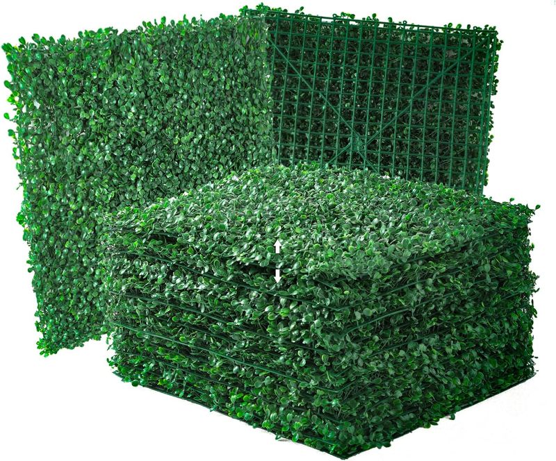 Photo 1 of 
Artificial Boxwood Panels,12Pcs 20" x 20" Grass Wall Panels, Artificial Boxwood Hedges Panels, UV Protection Privacy Hedge Screen, for Gardens,...
