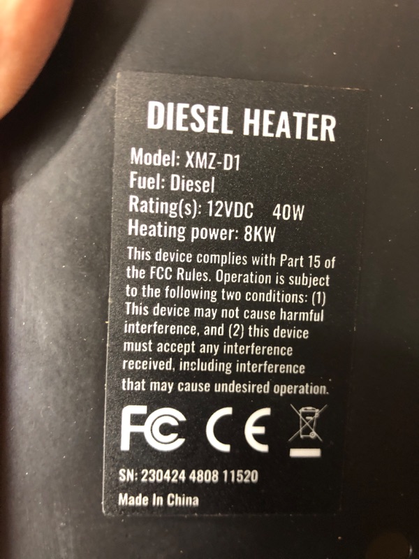 Photo 3 of ***SEE NOTES***VEVOR 8KW Diesel Heater All in One, Portable Diesel Heater with Remote Control and LCD Screen, Diesel Air Heater Fast Heating Low Noise, Parking Heater for Truck RV Trailer Camper Van Boat and Indoors 8KW Basic