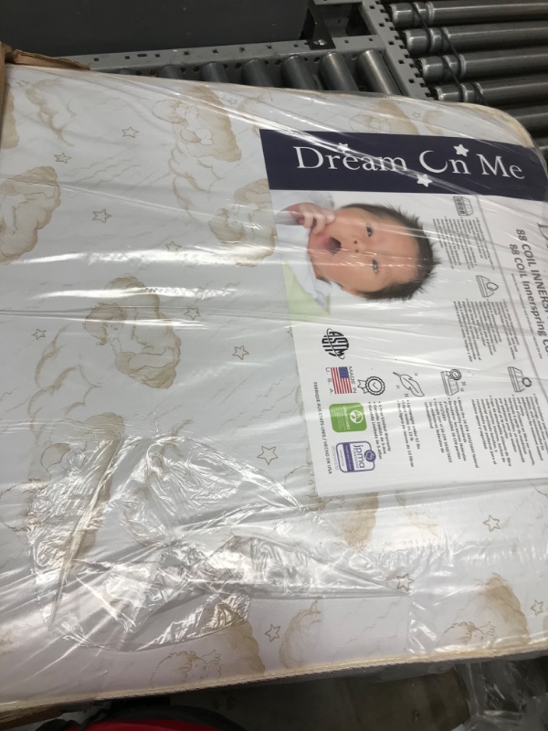 Photo 2 of 
Dream On Me Twilight 5” 88 Coil Inner Spring Crib And Toddler Mattress, Greenguard Gold Certified, 10 Year Limited Warranty, Waterproof Vinyl Cover, Made In...
Color:Beige Cloud Vinyl Cover
Size:5 Inch