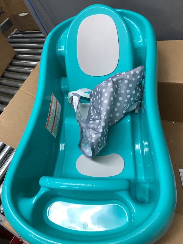 Photo 2 of 
The First Years Newborn to Toddler Baby Bath Tub - Convertible 3-in-1 Baby Tub with Removable Sling - Ages 0 to 24 Months - Sure Comfort - Teal
Style:Deluxe Tub
Color:Teal