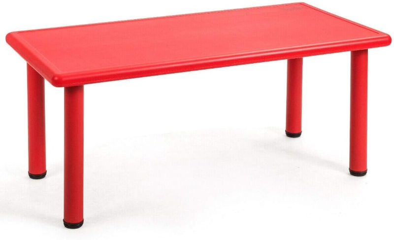 Photo 1 of 
Costzon 47 x 23.5 Inch Rectangular Kids Table, Children School Activity Table for Reading Drawing Dining Playing, Multifunctional Plastic Table w/Steel Pipe...
Color:Red
