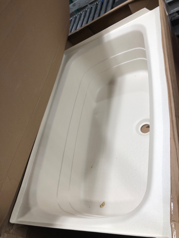 Photo 2 of Lippert Replacement Bathtub with Center Drain for RVs, Travel Trailers, 5th Wheels and Motorhomes Parchment