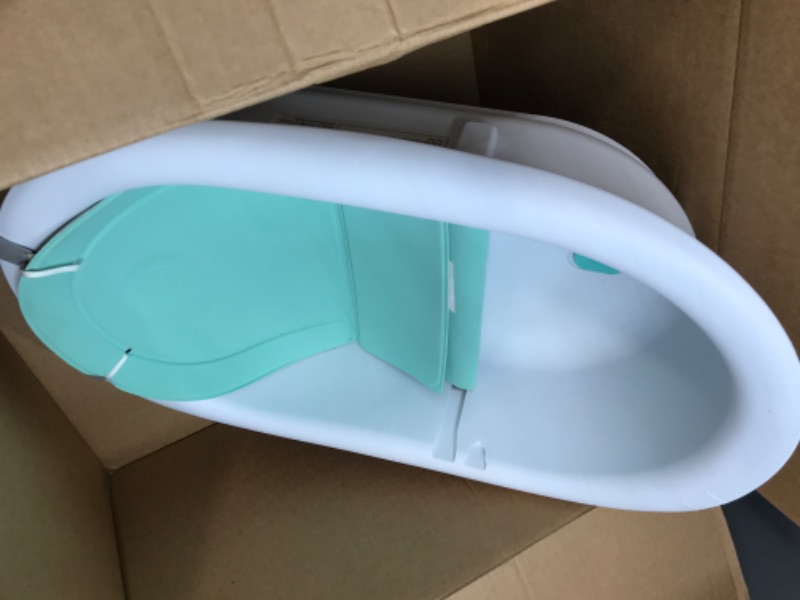 Photo 2 of 4-in-1 Grow-with-Me Bath Tub by Frida Baby Transforms Infant Bathtub to Toddler Bath Seat with Backrest for Assisted Sitting in Tub