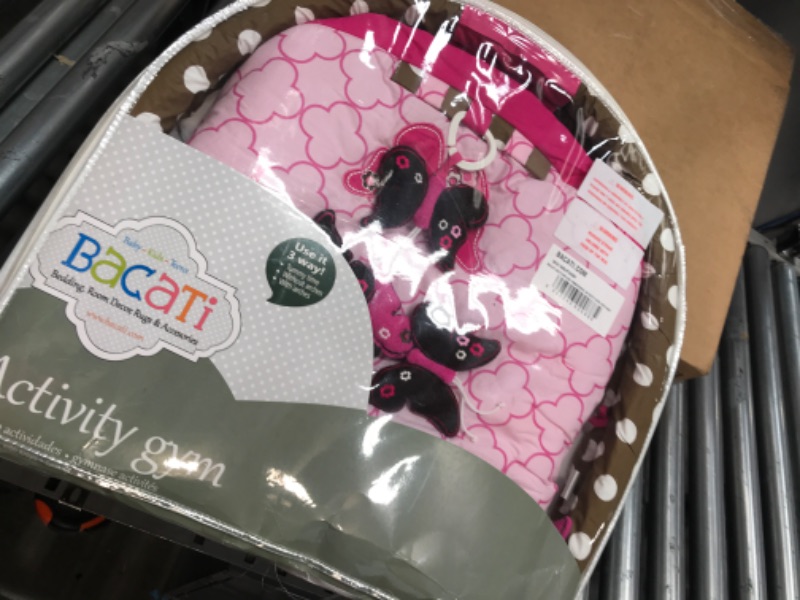 Photo 1 of Bacati - Baby Activity Gyms and Playmats (Butterflies Pink/Chocolate)