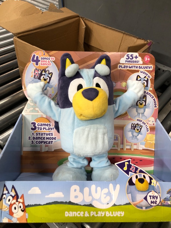 Photo 2 of Bluey Dance and Play 14" Animated Plush | Over 55 Phrases and Songs, Multicolor