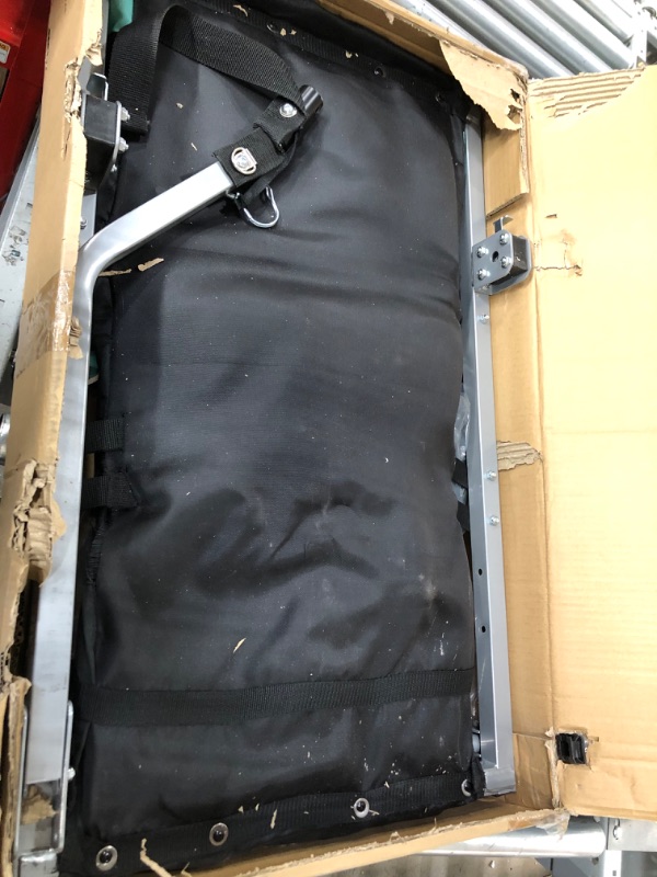 Photo 1 of Retrospec Rover Waggin' Pet Bike Trailer - Small & Medium Sized Dogs Bicycle Carrier - Foldable Frame with 16 Inch Wheels - Non-Slip Floor & Internal Leash Blue Ridge