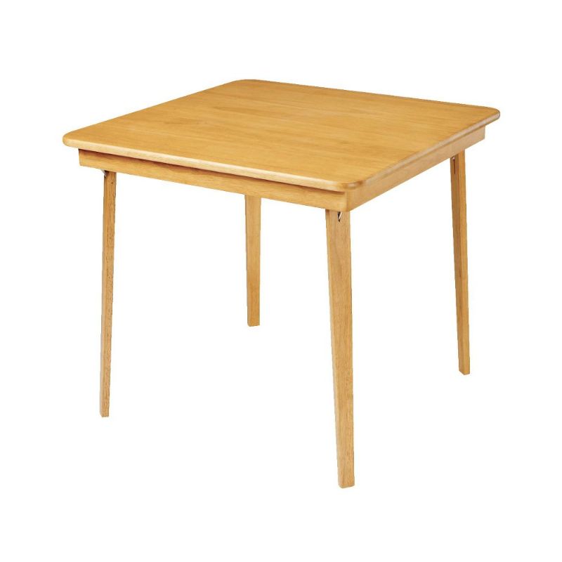 Photo 1 of  Straight Edge Folding Card Table Oak - Stakmore

