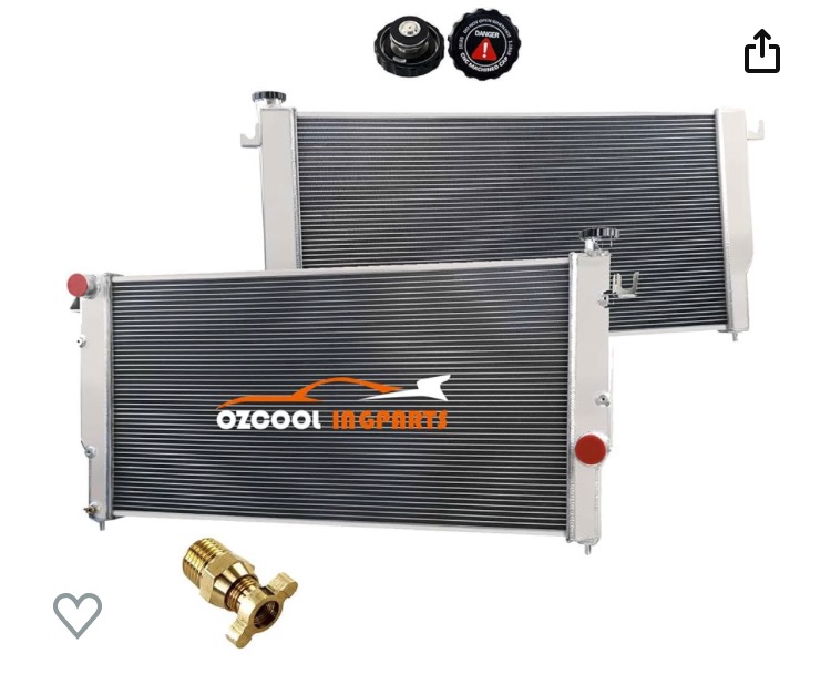 Photo 1 of *DENTED AT THE TOP**OzCoolingParts 94-02 Dodge Ram-Series Radiator, 4 Row Core Aluminum Radiator for 1994-2002 1995 1996 97 98 99 01 Dodge Ram 2500/3500 5.9L V8 Turbo Diesel Cummins