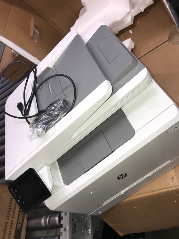 Photo 4 of MISSING CABLE TO PLUG IN UNABLE TO FULLY TEST** HP Color LaserJet Pro M283fdw Wireless All-in-One Laser Printer, Remote Mobile Print, Scan & Copy, Duplex Printing, Works with Alexa (7KW75A), White