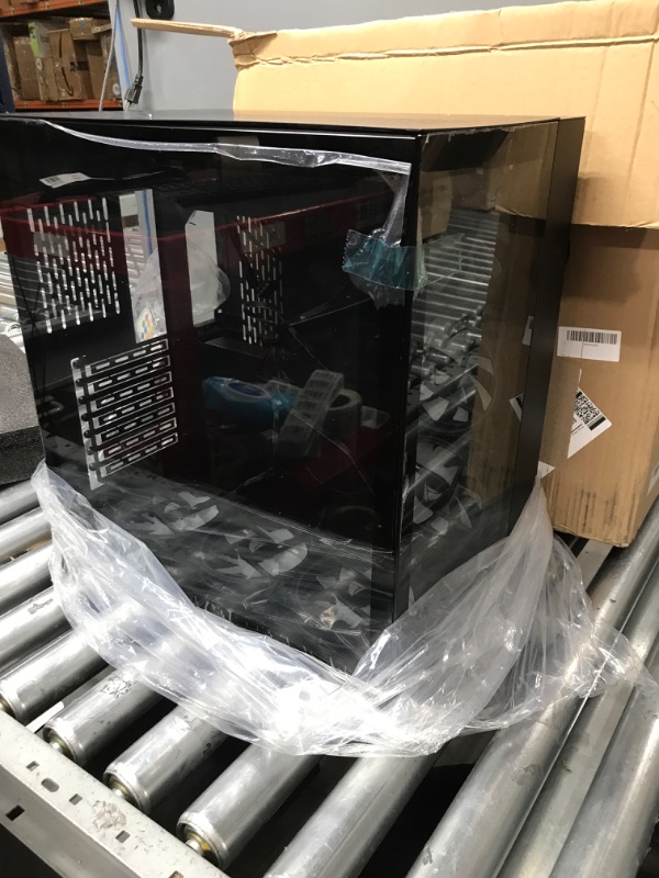 Photo 2 of AMANSON PC Case Pre-Install 9 ARGB Fans,ATX Mid Tower Gaming Case with Double Tempered Glass Full View Computer Cases Black (H06)