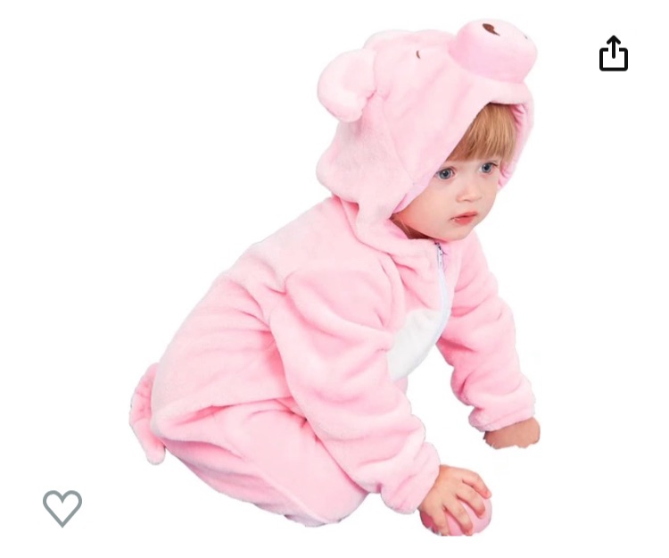 Photo 1 of QIAONIUNIU Halloween Baby Pig Costumes Toddler Onesie Infants Cosplay Romper 18-24 Months
