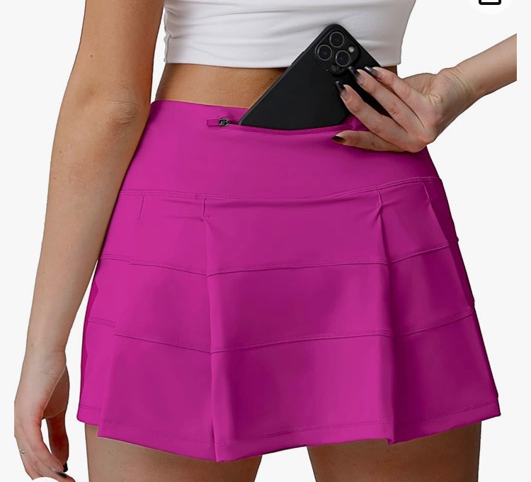 Photo 1 of Husnainna High Waisted Pleated Tennis Skirt with Pockets Athletic Golf Skorts for Women Casual Workout Built-in Shorts12
