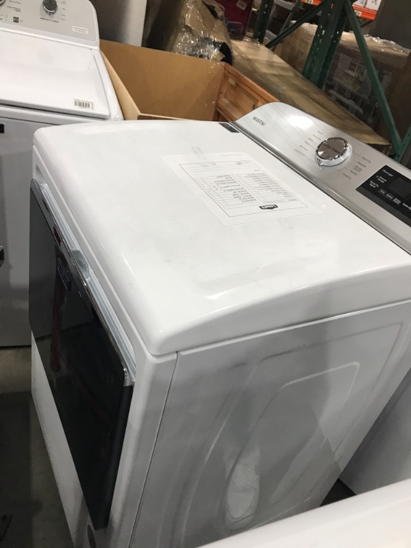 Photo 4 of Maytag SMART Capable 7.4-cu ft Smart Electric Dryer (White)
