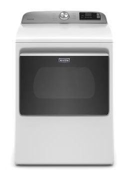 Photo 1 of Maytag SMART Capable 7.4-cu ft Smart Electric Dryer (White)
