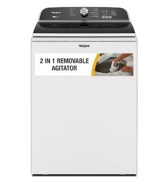 Photo 1 of Whirlpool 5.2-cu ft High Efficiency Impeller and Agitator Top-Load Washer (White) ENERGY STAR
