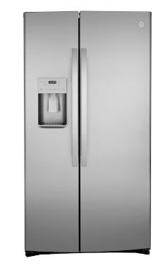 Photo 1 of GE 21.8-cu ft Counter-depth Side-by-Side Refrigerator with Ice Maker (Stainless Steel)
