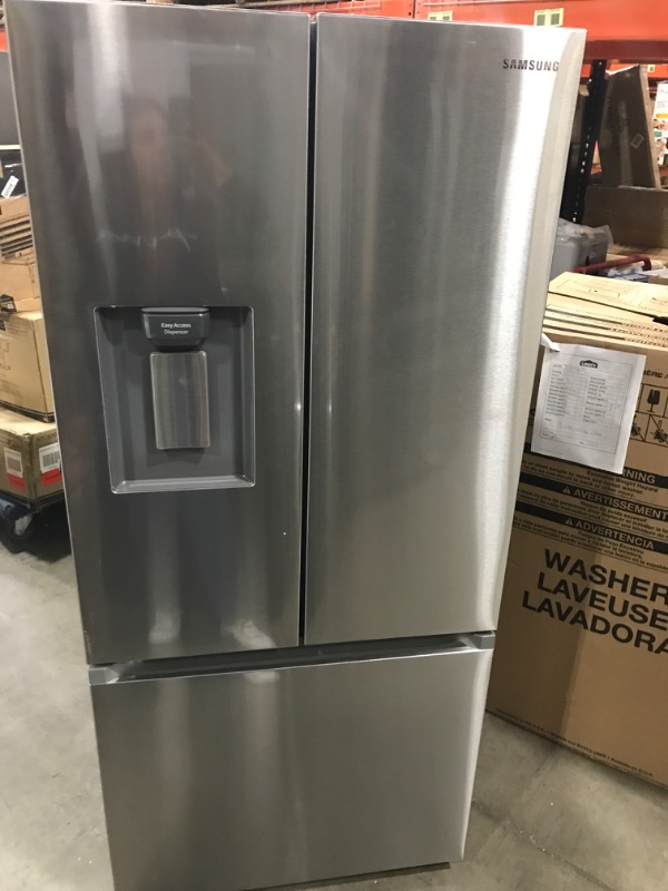 Photo 2 of Samsung 22-cu ft Smart French Door Refrigerator with Ice Maker (Fingerprint Resistant Stainless Steel) ENERGY STAR
