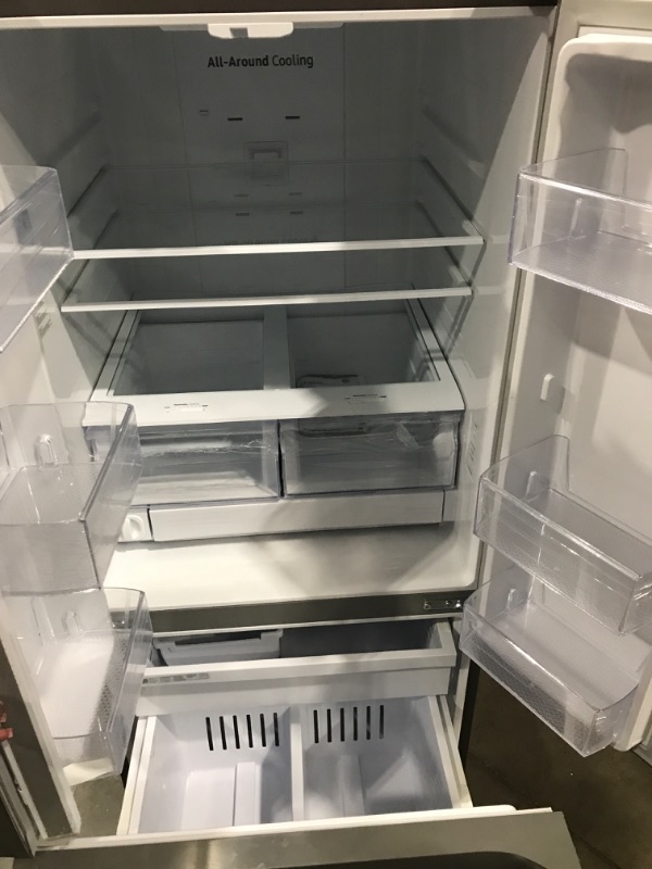 Photo 1 of Samsung 22-cu ft Smart French Door Refrigerator with Ice Maker (Fingerprint Resistant Stainless Steel) ENERGY STAR

