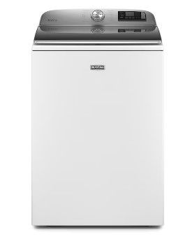 Photo 1 of Maytag Smart Capable 5.2-cu ft High Efficiency Agitator Smart Top-Load Washer (White) ENERGY STAR

