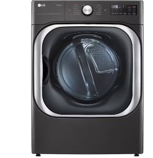 Photo 1 of LG TurboSteam 9-cu ft Side Swing DoorStackable Steam Cycle Smart Gas Dryer (Black Steel) ENERGY STAR
