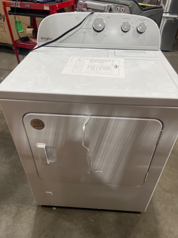 Photo 2 of Whirlpool 7-cu ft Reversible Side Swing Door Gas Dryer (White)
