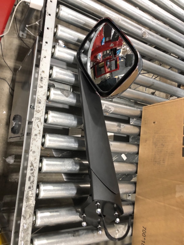 Photo 2 of Chrome Hood Mirror Driver Left Side Assembly fits 2018-2022 Freightliner Cascadia