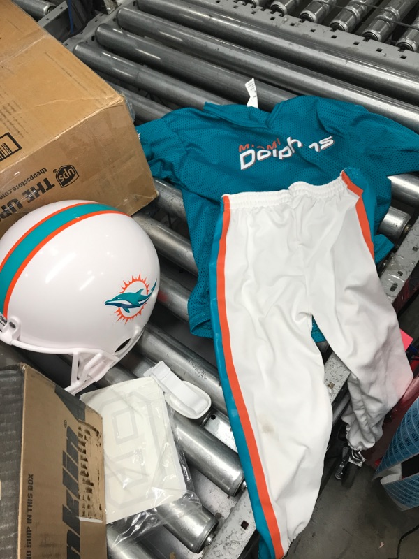 Photo 2 of Franklin Sports Nfl Miami Dolphins Deluxe Uniform Set Costume