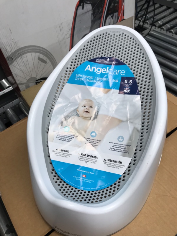 Photo 1 of Angelcare Baby Bath Support (Grey) | Ideal for Babies Less than 6 Months Old Grey 1 Count (Pack of 1)