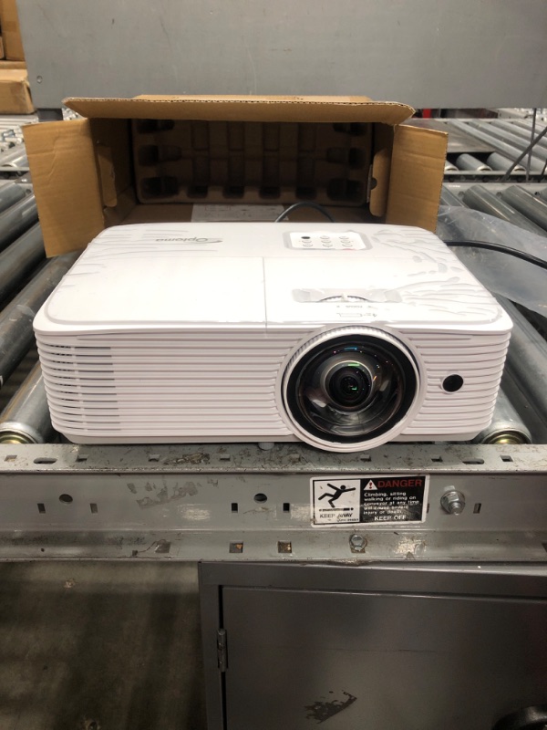 Photo 1 of Optoma GT1080HDRx Short Throw Gaming Projector | Enhanced Gaming Mode for 1080p 120Hz Gameplay at 8.4ms | 1080p and HDR support with 4K UHD input | Bright 3,800 Lumens for Day and Night Gaming | White GT1080HDRx (1080p, Lamp, HDMI)