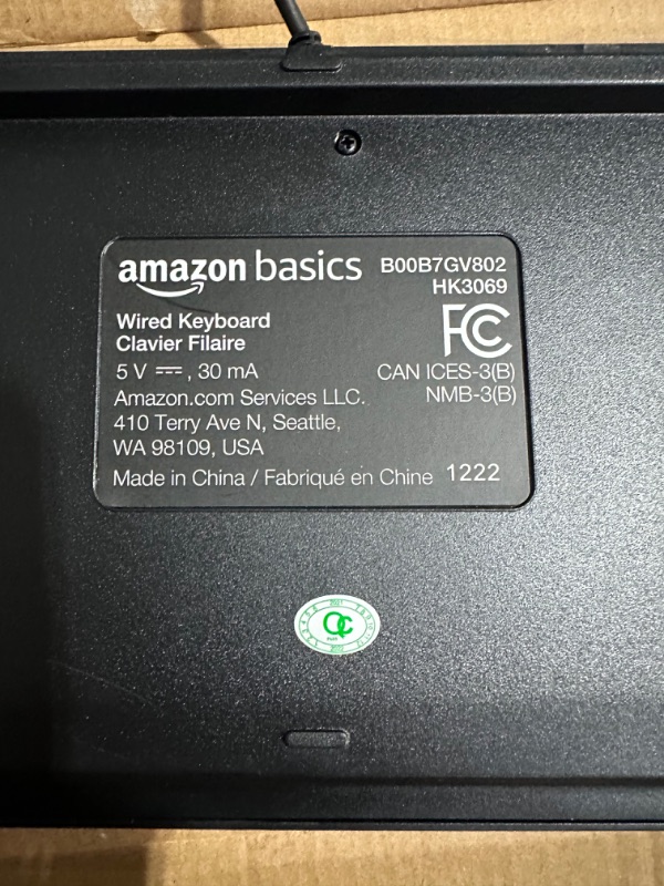 Photo 4 of AmazonBasics USB Wired Computer Keyboard and Wired Mouse Bundle Pack Bundle with AmazonBasics High-Speed 4K HDMI Cable - 6 Feet