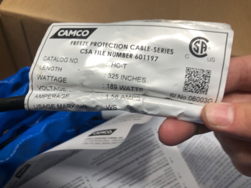 Photo 1 of Camco Heated Drinking Water Hose, - 20° F, 25-Foot, 5/8-Inch ID 25' Cold Weather (Freeze Protection to - 20?F) Standard Packaging