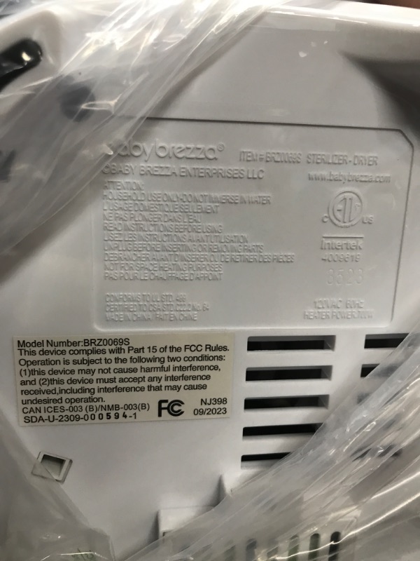 Photo 1 of Baby Brezza Baby Bottle Sterilizer and Dryer Advanced – Electric Steam Sterilization Machine – Universal Sterilizing for All Bottles: Plastic + Glass + Pacifiers + Breast Pump Parts - HEPA Filtration
