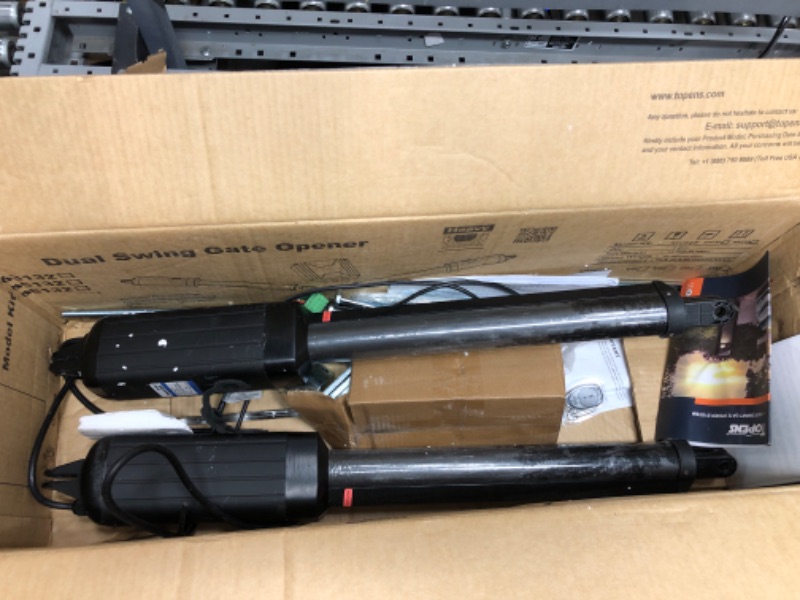 Photo 1 of TOPENS A8132 Dual Swing Gate Opener Heavy Duty Automatic Gate Motor for Double Swing Gates Up to 18ft per Arm, Electric Driveway Gate Operator AC Powered with Remote Control Kit Solar Compatible