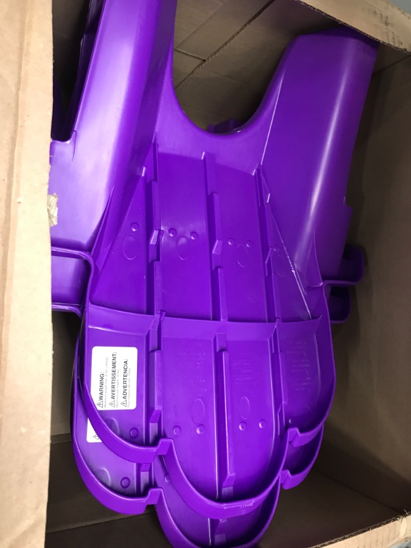 Photo 1 of American Plastic Toys Kids’ Adirondack (Pack of 2), Outdoor, Indoor, Beach, Backyard, Lawn, Stackable Lightweight, Portable, Wide Armrests, Comfortable Lounge Chairs for Children, Purple (2pk) Purple 2