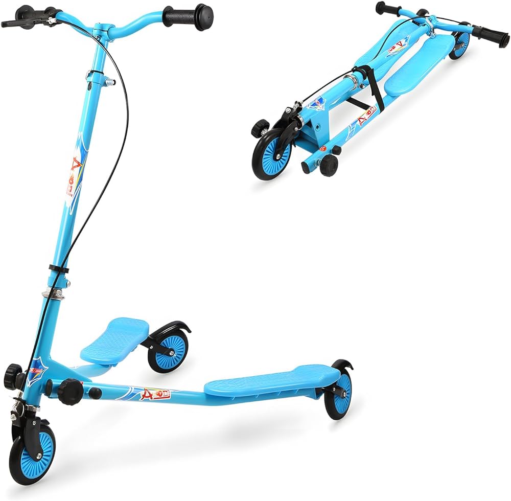 Photo 1 of AODI Kids Swing Scooter, 3 Wheels Drifting Wiggle Scooters with Adjustable Height & Foldable for Boys/Girl/Ages 5-12 Years