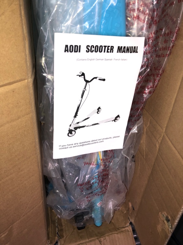 Photo 3 of AODI Kids Swing Scooter, 3 Wheels Drifting Wiggle Scooters with Adjustable Height & Foldable for Boys/Girl/Ages 5-12 Years