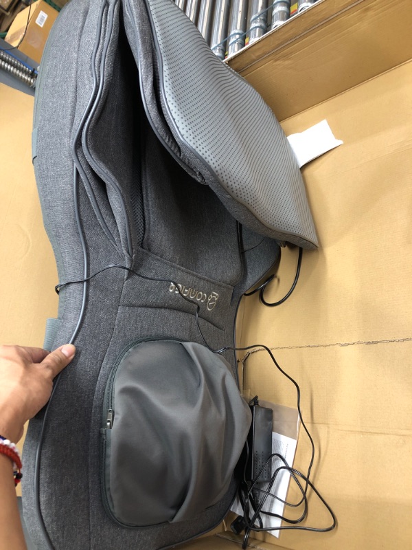 Photo 1 of COMFIER Shiatsu Neck & Back Massager – 2D/3D Kneading Full Back Massager with Heat & Adjustable Compression, Massage Chair Pad for Shoulder Neck and Back Full Body, Gifts for Men Dad Dark Gray