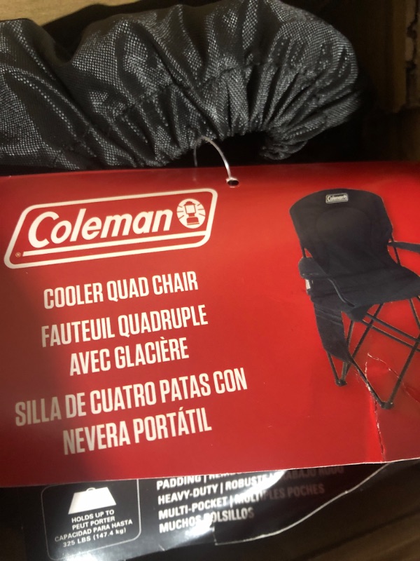 Photo 4 of * used * see all images * 
Coleman Camping Chair with Built-in 4 Can Cooler Black Chair