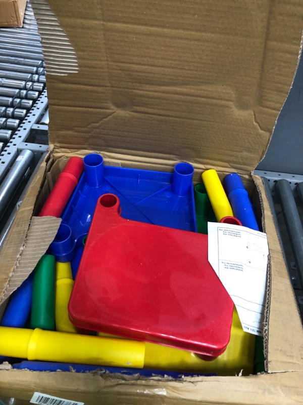 Photo 1 of **NON-REFUNDABLE-SEE COMMENTS** Humble Crew Kids Plastic 4 Set, Blue Table/Primary Chairs & White/Primary Kids' Toy Storage Organizer with 12 Plastic Bins