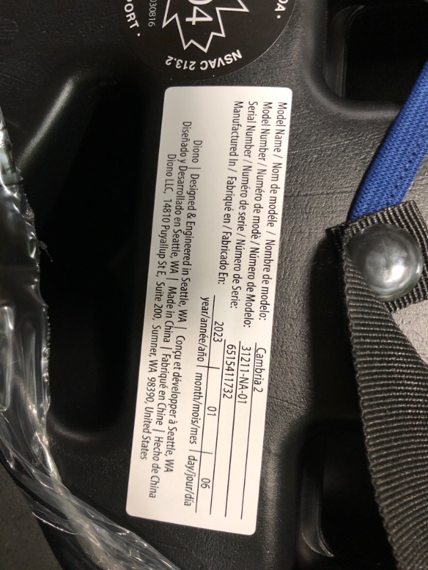 Photo 3 of [USED]
Diono Cambria 2 XL, Dual Latch Connectors, 2-in-1 Belt Positioning Booster Seat, High-Back to Backless Booster with Space and Room to Grow, 8 Years 1 Booster Seat, Blue 2020 Blue