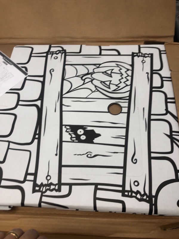 Photo 1 of Bankers Box at Play Halloween Playhouse, Cardboard Playhouse and Craft Activity for Kids
